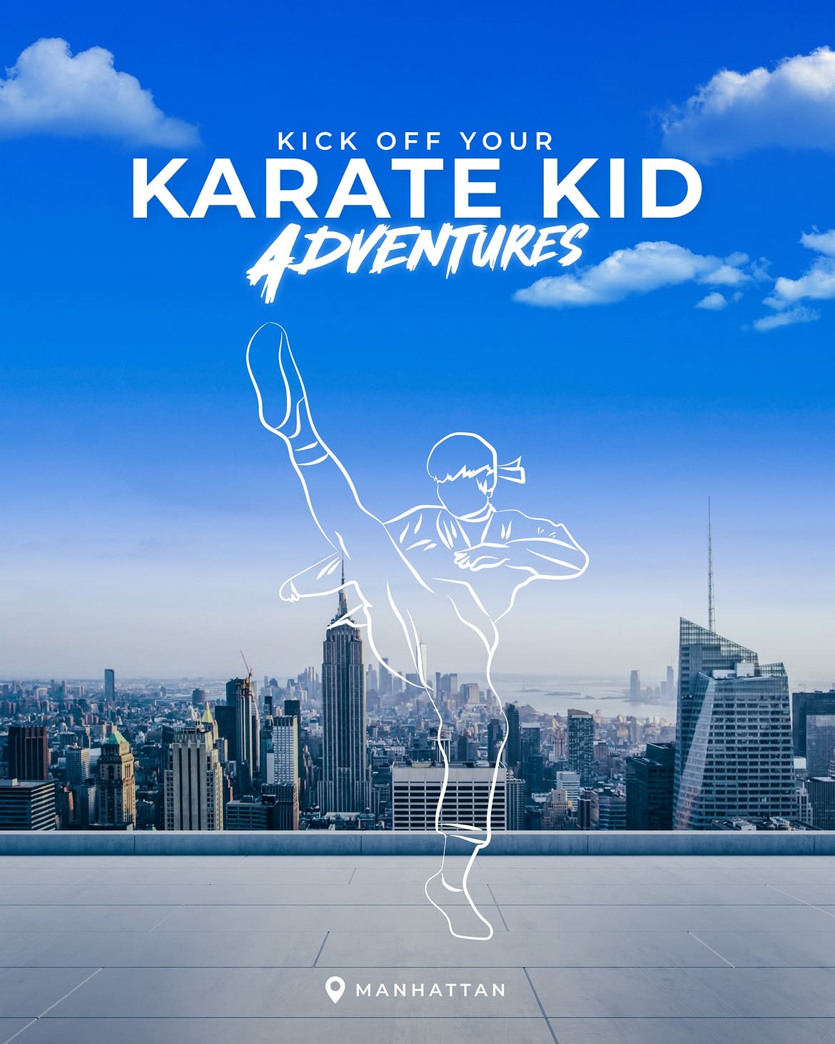 Pick up your jacket... and fly to New York! Kick off your next legendary adventures, Karate Kid