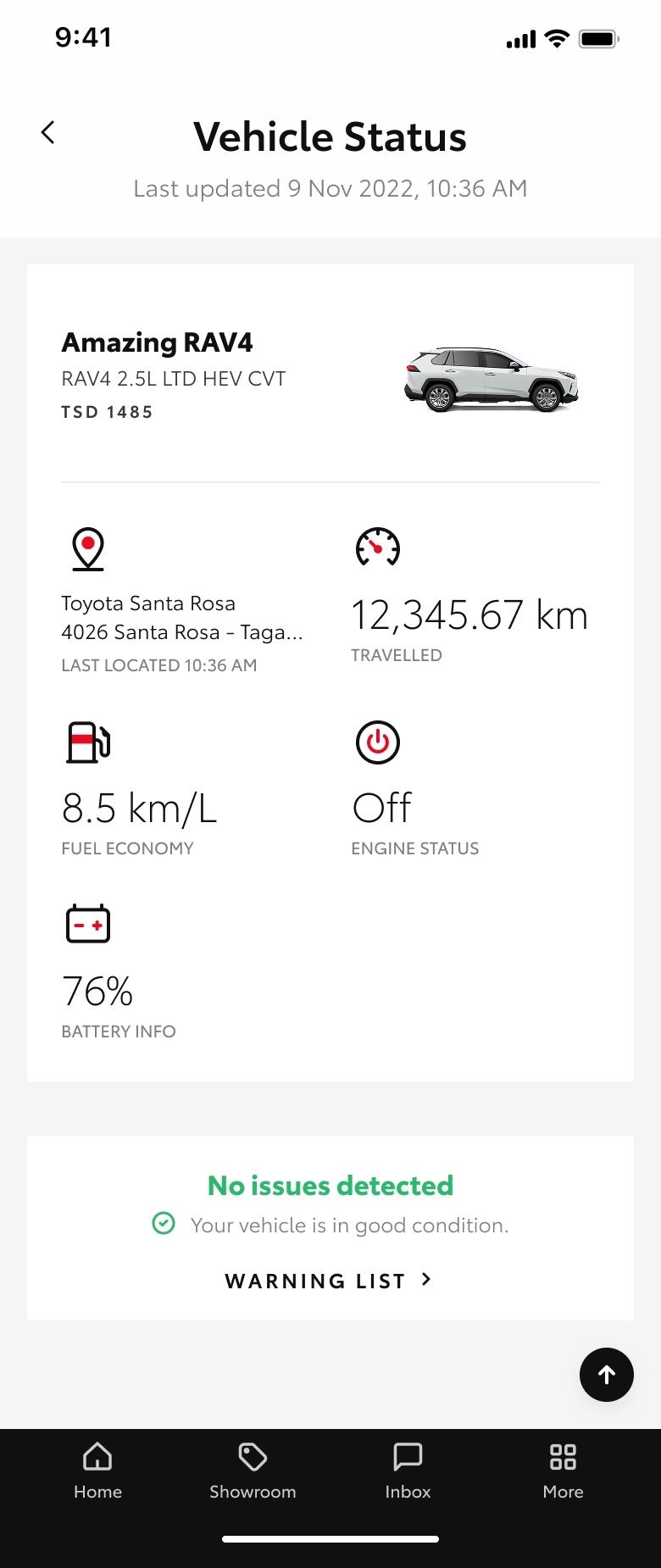 Vehicle Status (GDCM) - Subscribed
